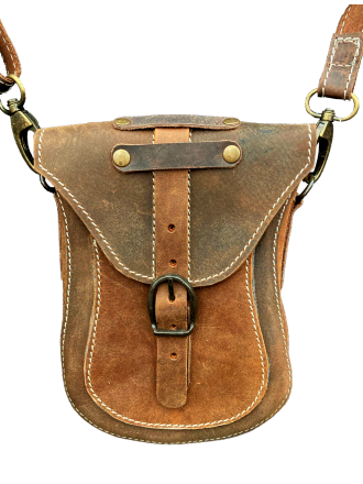 Trollfelsen Mittelalter Gewandung Beutel Tasche Leder Aleidis Braun _1_